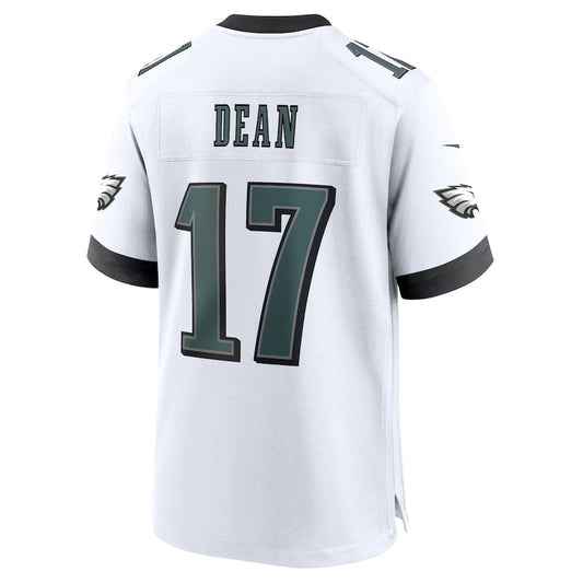 P.Eagles #17 Nakobe Dean White Game Jersey - White American Football Jerseys