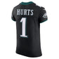 P.Eagles #1 Jalen Hurts Alternate Vapor F.U.S.E. Elite Jersey - Black American Football Jersey