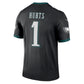 P.Eagles #1 Jalen Hurts Legend Jersey - Black American Football Jersey