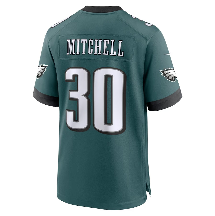 P.Eagles #30 Quinyon Mitchell 2024 Draft First Round Pick Player Game Jersey - Midnight Green American Football Jerseys