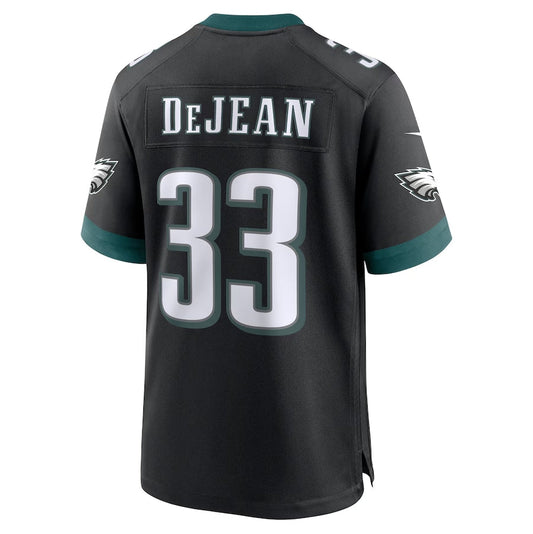 P.Eagles #33 Cooper DeJean 2024 Draft Alternate Player Game Jersey - Black American Football Jerseys