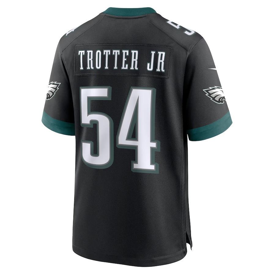 P.Eagles #54 Jeremiah Trotter Jr. Alternate 2024 Draft Game Jersey - Black American Football Jerseys