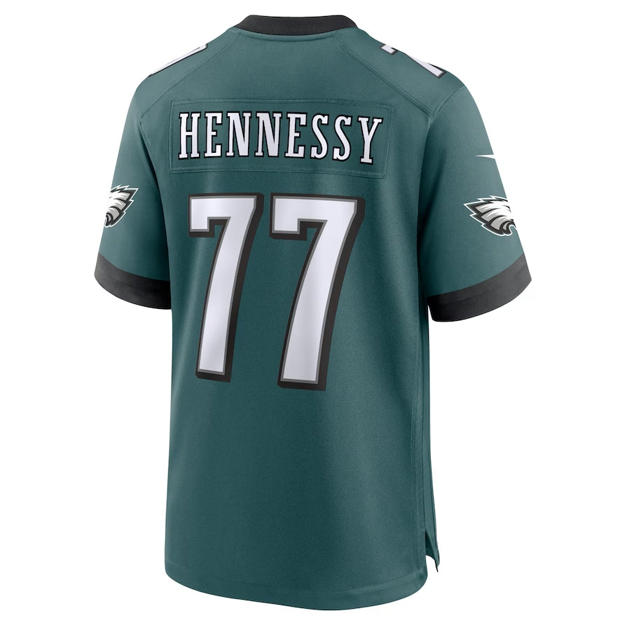 P.Eagles #77 Matt Hennessy Game Jersey - Midnight Green American Football Jerseys