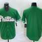 Philadelphia Phillies Blank Green Celtic Stitched Cool Base Baseball Jersey