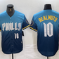 Philadelphia Phillies #10 JT Realmuto Number Blue 2024 City Connect Limited Stitched Baseball Jerseys