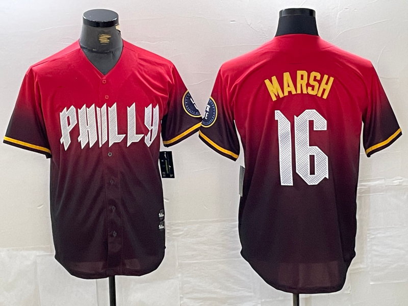 Philadelphia Phillies #16 Brandon Marsh Red 2024 City Cool Base Baseball Jersey