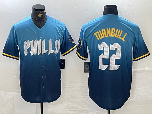 Philadelphia Phillies #22 Spencer Turnbull Blue 2024 City Cool Base Baseball Jersey