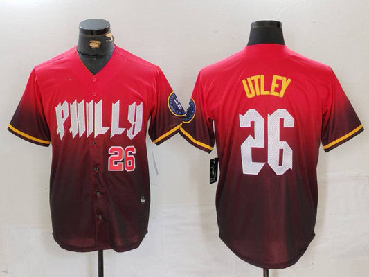 Philadelphia Phillies #26 Chase Utley Red 2024 City Connect Limited Stitched Baseball Jersey