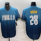 Philadelphia Phillies #28 Alec Bohm Blue 2024 City Player Number Cool Base Stitched Baseball Jerseys