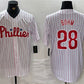 Philadelphia Phillies #28 Alec Bohm White Cool Base Stitched Baseball Jerseys
