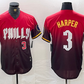 Philadelphia Phillies #3 Bryce Harper Red 2024 City Player Number Cool Base Baseball Jersey