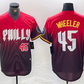 Philadelphia Phillies #45 Zack Wheeler Red 2024 City Player Number Cool Base Baseball Jersey