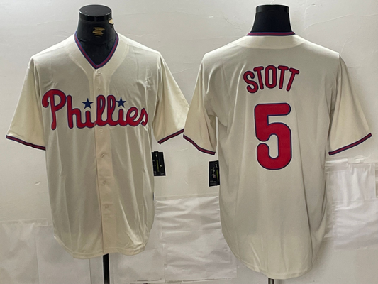 Philadelphia Phillies #5 Bryson Stott Cream Cool Base Baseball Jersey