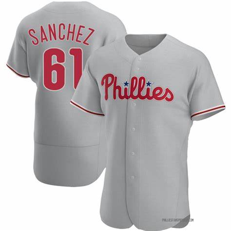 Philadelphia Phillies #61 Cristopher Sanchez Grey Flex Base Stitched Baseball Jersey