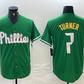 Philadelphia Phillies #7 Trea Turner Kelly Green Cool Base Jersey Baseball Jerseys