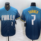 Philadelphia Phillies #7 Trea Turner Number Blue 2024 City Connect Limited Stitched Baseball Jerseys