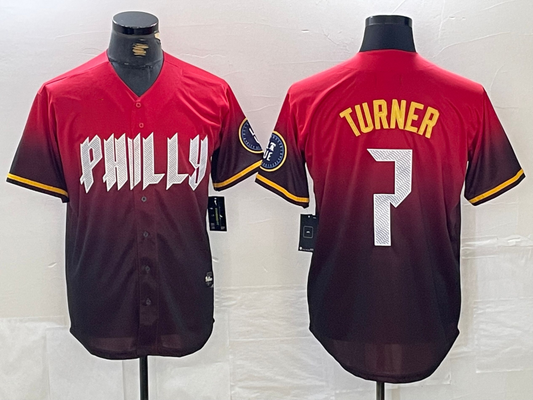 Philadelphia Phillies #7 Trea Turner Red 2024 City Cool Base Baseball Jersey