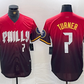 Philadelphia Phillies #7 Trea Turner Red 2024 City Player Number Cool Base Baseball Jersey