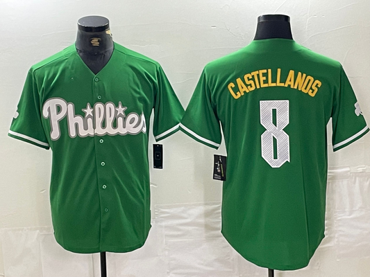 Philadelphia Phillies #8 Nick Castellanos Green 2024 City Connect Stitched Baseball Jersey