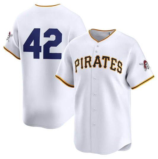 Pittsburgh Pirates 2024 #42 Jackie Robinson Day Home Limited Jersey – White Stitches Baseball Jerseys