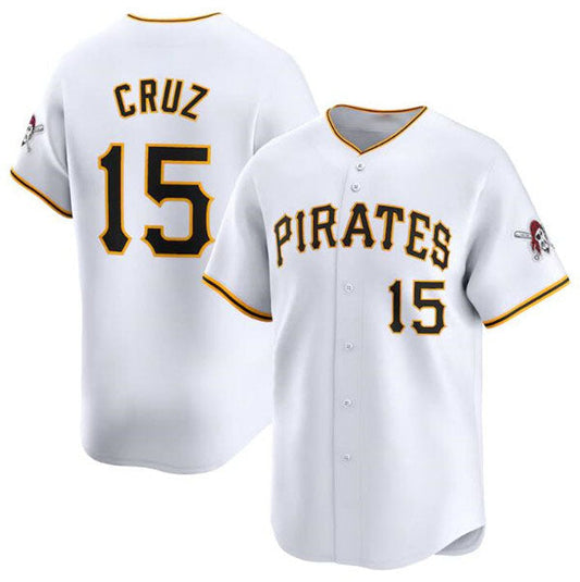 Pittsburgh Pirates #15 Oneil Cruz White Home Limited Baseball Stitched Jersey