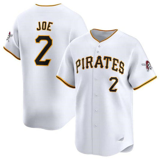 Pittsburgh Pirates #2 Connor Joe White Home Limited Baseball Stitched Jersey