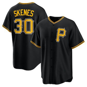 Pittsburgh Pirates #30 Paul Skenes  Black Alternate Replica Player Baseball Jersey