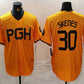 Pittsburgh Pirates #30 Paul Skenes Yellow 2023 City Connect Stitched Baseball Jersey