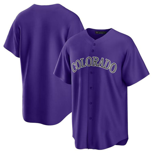 Colorado Rockies Purple Alternate Replica Team Baseball Jersey