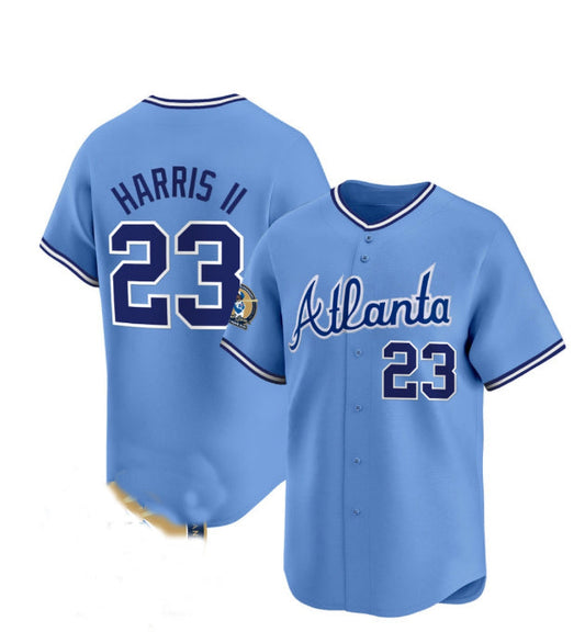 Atlanta Braves #23 Michael Harris II Blue Alternate Jersey Stitches Baseball Jerseys