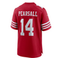 SF.49ers #14 Ricky Pearsall 2024 Draft First Round Pick Player Game Jersey - Scarlet American Football Jerseys