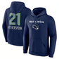 S.Seahawks #21 Devon Witherspoon Navy Team Wordmark Player Name & Number Pullover Hoodie Jerseys