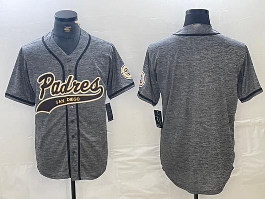 San Diego Padres Blank Grey Gridiron Cool Base Stitched Baseball Jersey Baseball Jerseys