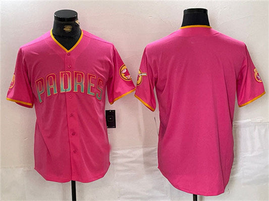 San Diego Padres Blank Pink Cool Base Stitched Baseball Jersey