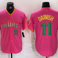 San Diego Padres #11 Yu Darvish Pink Player Number Fashion Baseball Jersey