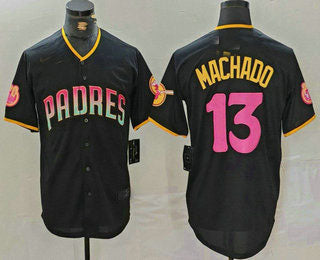 San Diego Padres #13 Manny Machado Black 20th Anniversary Cool Base Stitched Baseball Jersey