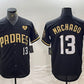 San Diego Padres #13 Manny Machado Black Gold With Patch Cool Base Stitched Baseball Jersey