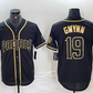 San Diego Padres #19 Tony Gwynn Black Gold Cool Base Baseball Jerseys