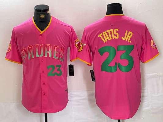San Diego Padres #23 Fernando Tatis Jr. Pink Cool Base Stitched Baseball Jerseys