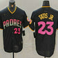 San Diego Padres #23 Fernando Tatis Jr Number Black 20th Anniversary Cool Base Stitched Baseball Jersey