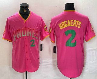 San Diego Padres #2 Xander Bogaerts Pink Player Number Fashion Baseball Jersey