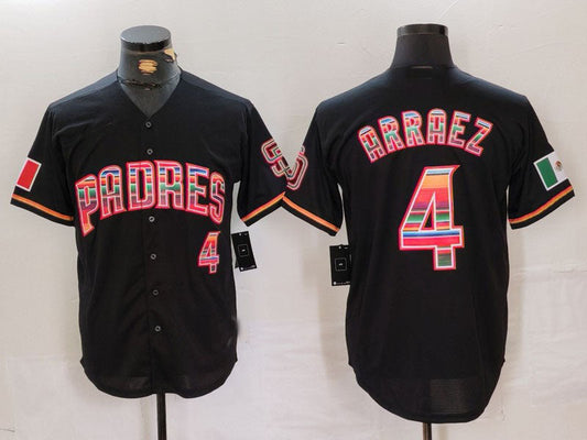 San Diego Padres #4 Luis Arraez Black Mexico Cool Base Stitched Baseball Jersey