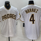 San Diego Padres #4 Luis Arraez White Cool Base Stitched Baseball Jerseys