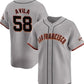 San Francisco Giants #58 Nick Avila Gray Away Limited Stitched Baseball Jersey