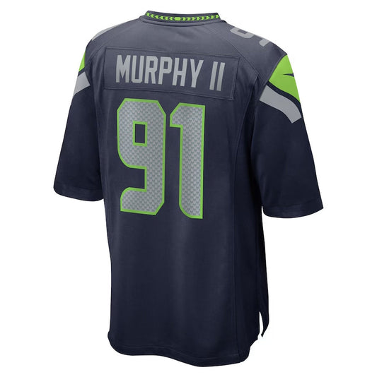 S.Seahawks #91 Byron Murphy II 2024 Draft First Round Pick Player Game Jersey - College Navy American Football Jerseys