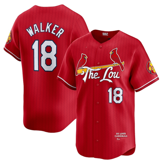 St. Louis Cardinals #18 Jordan Walker 2024 City Connect Limited Player Jersey - Red Baseball Jerseys