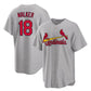 St. Louis Cardinals #18 Jordan Walker Grey Cool Base Stitched Baseball Jersey