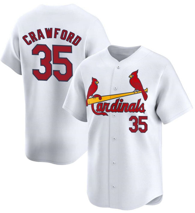 St. Louis Cardinals #35 Brandon Crawford White Home Limited Stitched Baseball Jersey