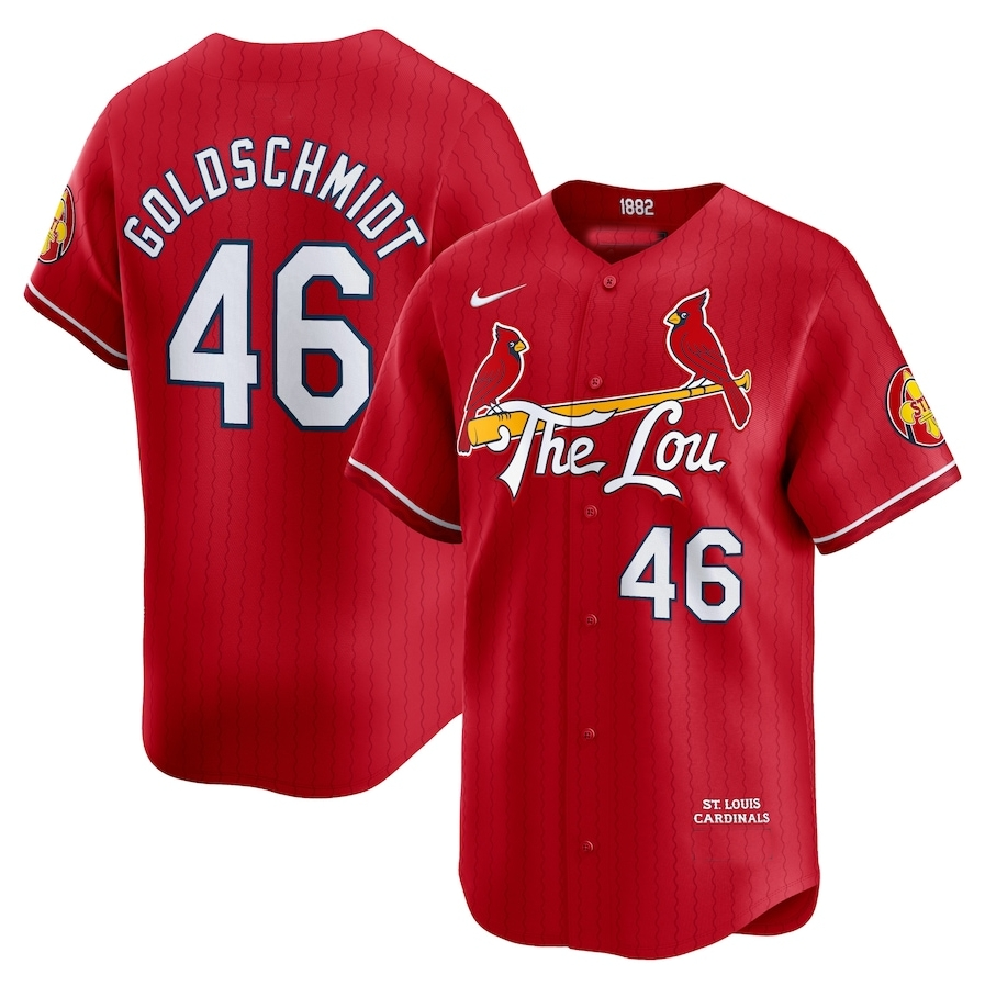 St. Louis Cardinals #46 Paul Goldschmidt 2024 City Connect Limited Player Jersey - Red Baseball Jerseys