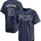 Tampa Bay Rays #10 Amed Rosario Navy Away Limited Stitched Baseball Jersey